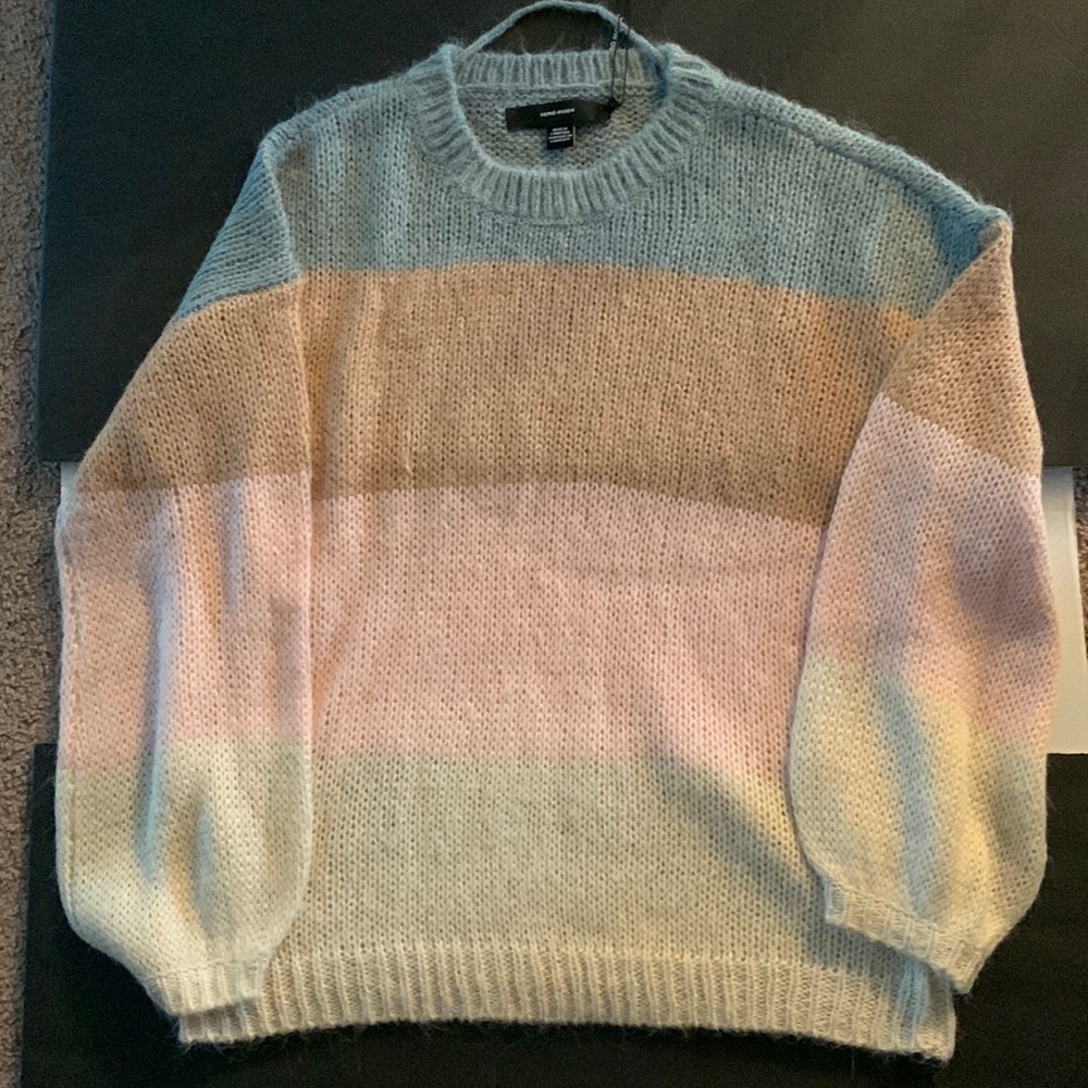 Vero Moda Womens Sweater Size Large Green Brown Pink New with Tags